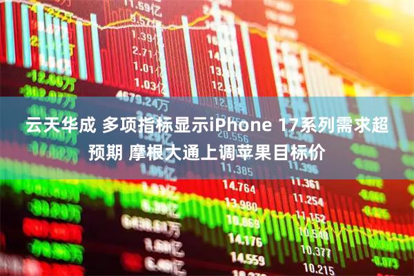 云天华成 多项指标显示iPhone 17系列需求超预期 摩根大通上调苹果目标价
