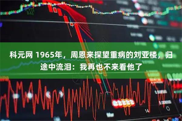 科元网 1965年，周恩来探望重病的刘亚楼，归途中流泪：我再也不来看他了