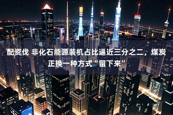 配资伐 非化石能源装机占比逼近三分之二，煤炭正换一种方式“留下来”